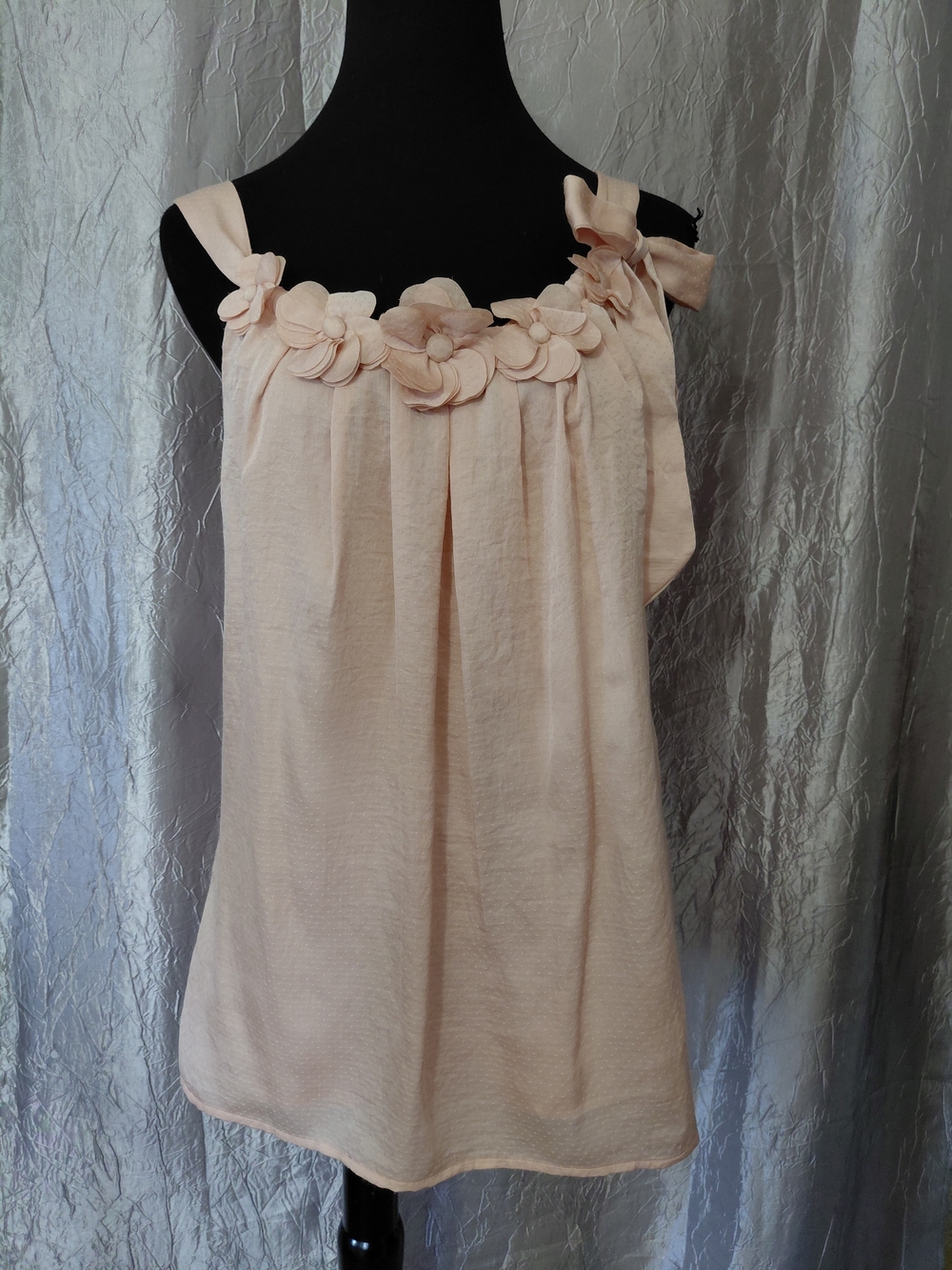 LOFT Soft Blush Floral-Trim Camisole